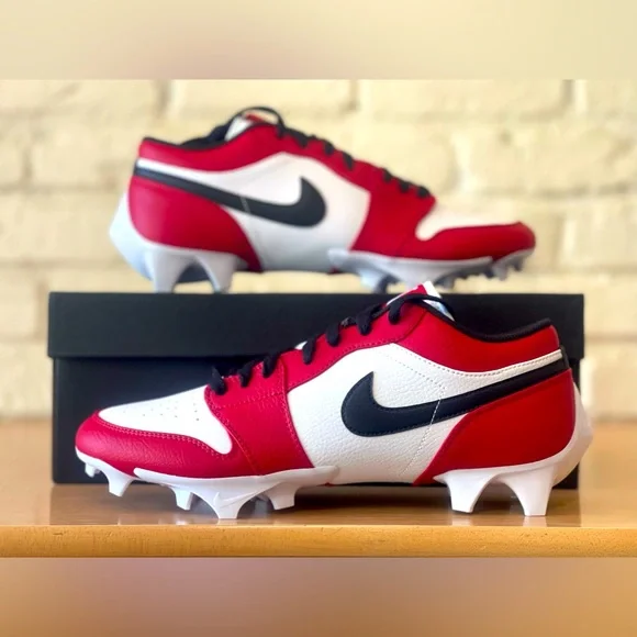Nike Shoes Air Jordan Low Td Football Cleats Chicago White Red Fj624516 Men Sizes New Poshmark
